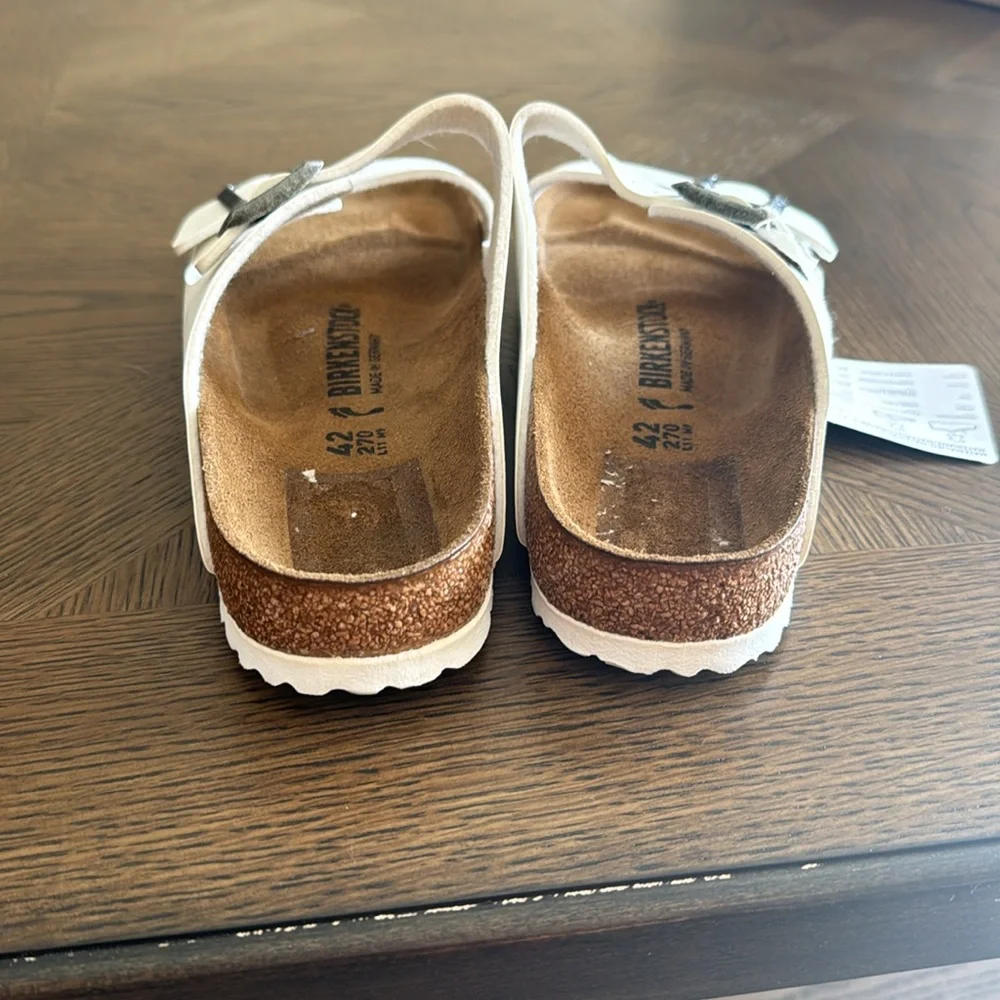 BIRKENSTOCK Arizona Deserts slide Sandal Men, White,SZ 42EU 9US,BRAND NEW$135
